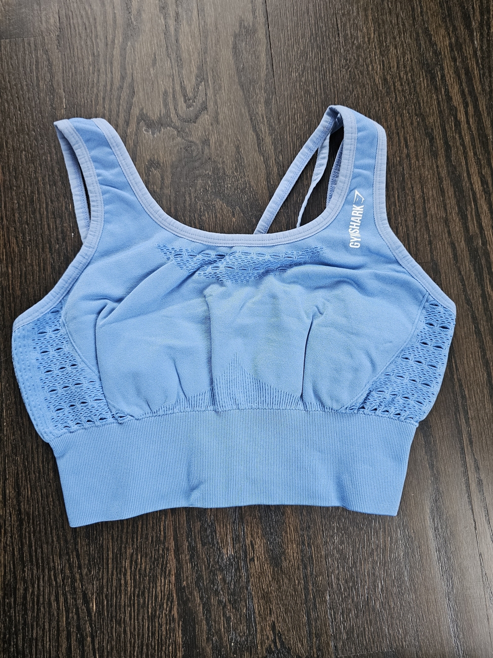 Gymshark Light Blue Seamless Support Sports Bra